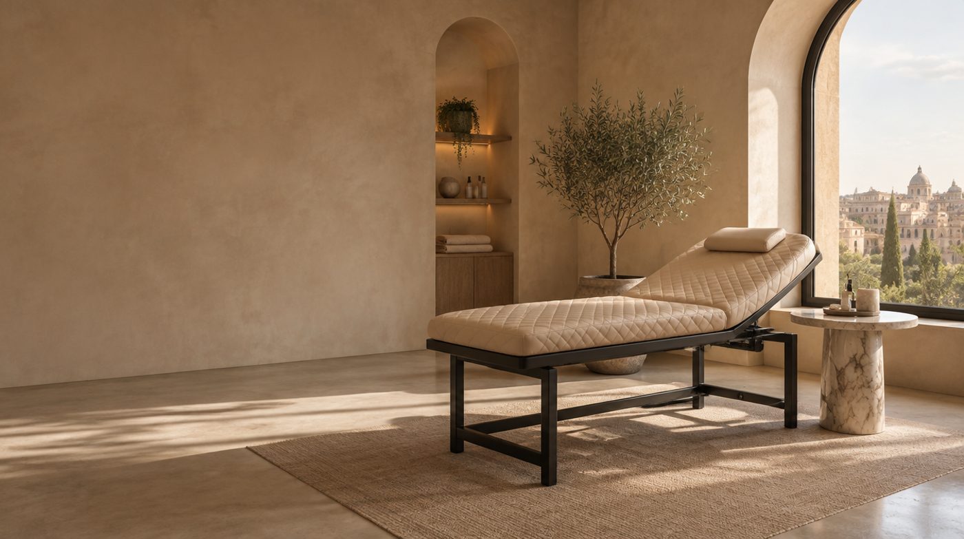 Sala de estética com a maca Aurora
